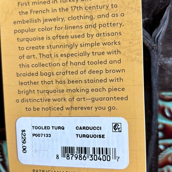 Patricia Nash Tooled Turquoise Carducci - Picture 4 of 5